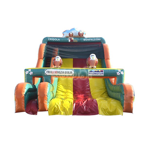 SJ-SL15122 20' The Owl Inflatable Slide Three Lanes