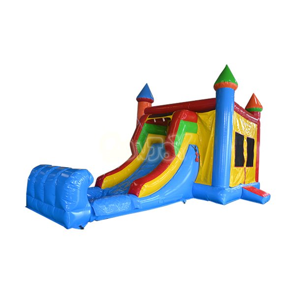 Rainbow Bouncy House Water Slide