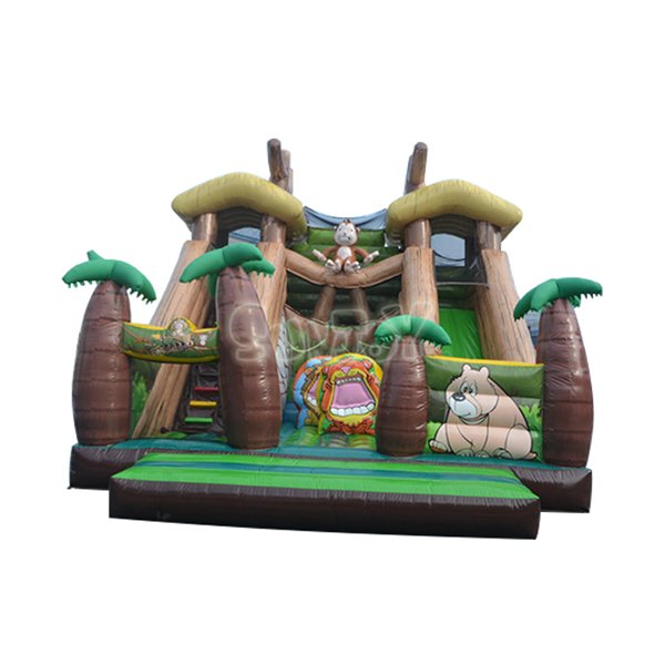 SJ-SL14026 20' Monkey Jungle Inflatable Dry Slide On Sale