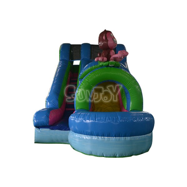 SJ-WSL15058 Inflatable Monkey Water Slide With Splash Pool