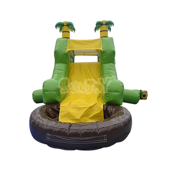SJ-WSL14002 Green Jungle Inflatable Water Slide With Pool