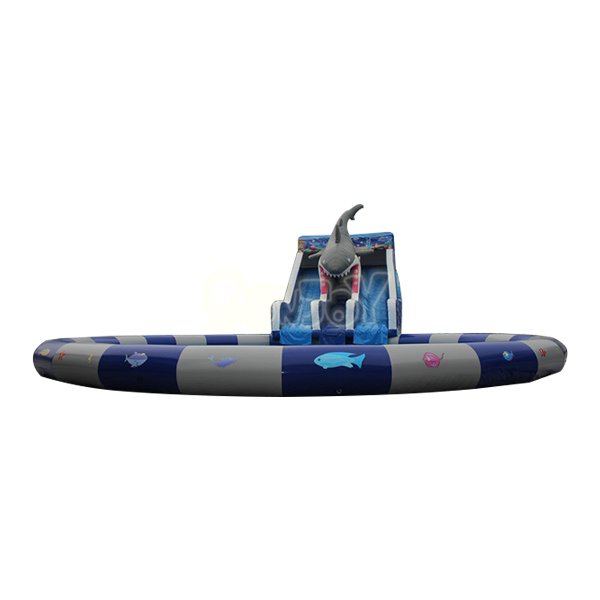 SJ-WSL15012 Inflatable Shark Water Slide With Swimming Pool