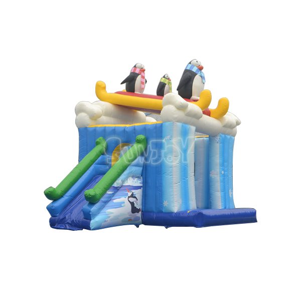 Penguin Bounce House Double Slide