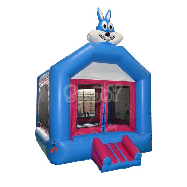 SJ-BO2012041 Inflatable Blue Rabbit Commercial Bounce House