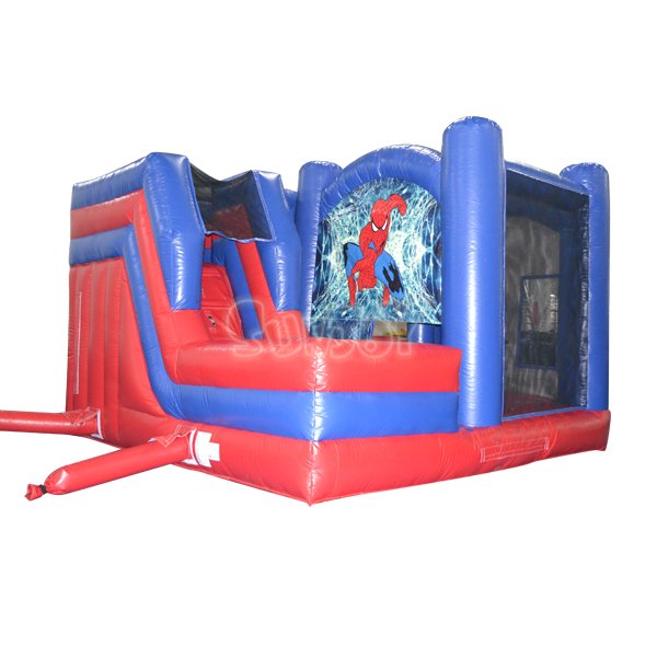 SJ-CO2012006 Spiderman Inflatable Jumpy House Combo For Sale