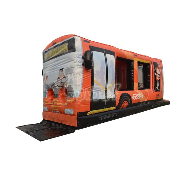 SJ-OB12012 Inflatable Train Bus Obstacle Course Bouncer