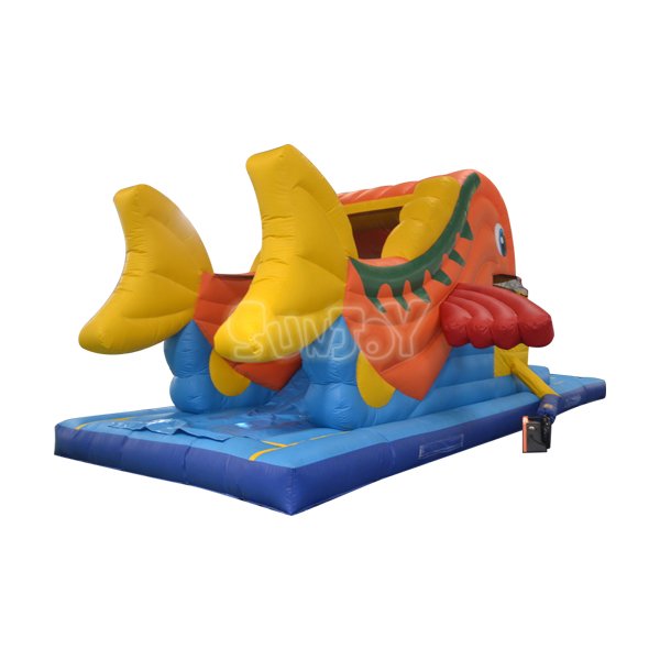 Cartoon Whale Inflatable Slide