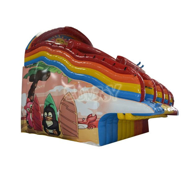 4 Lanes Inflatable Water Slide