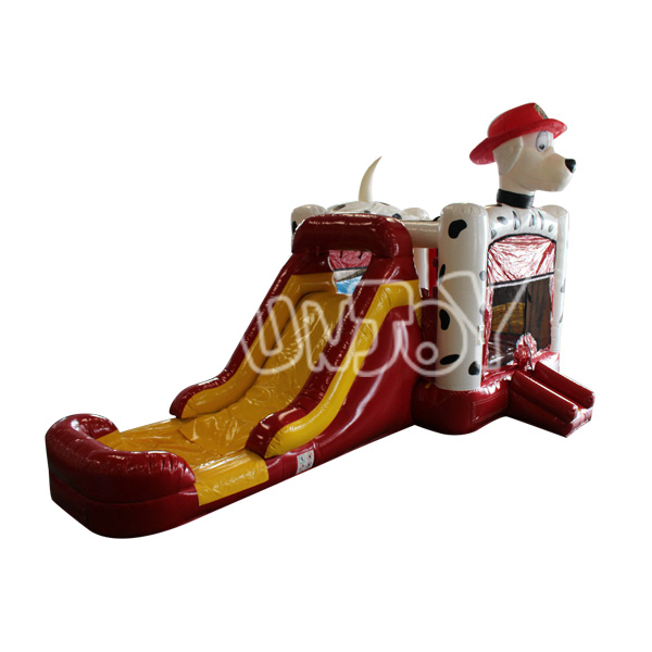 SJ-CO16010 28' Inflatable Spotty Dog Combo With Wet Slide