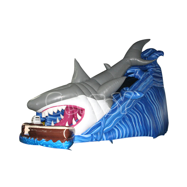 SJ-SL16045 25' Big Shark Inflatable Dry Slide For Sale