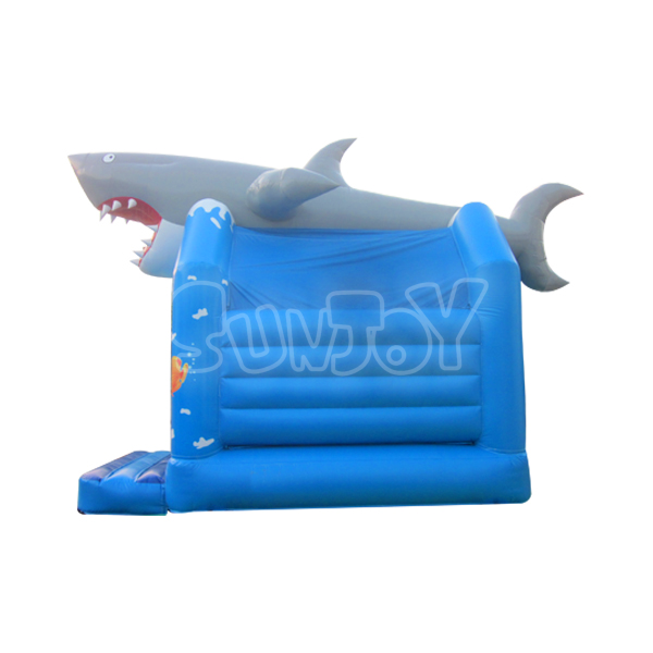 Shark Bounce House with Obstacles