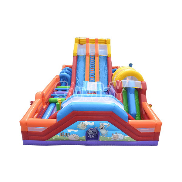 Inflatable Big Amusement Park With Giant Slides SJ-AP14001