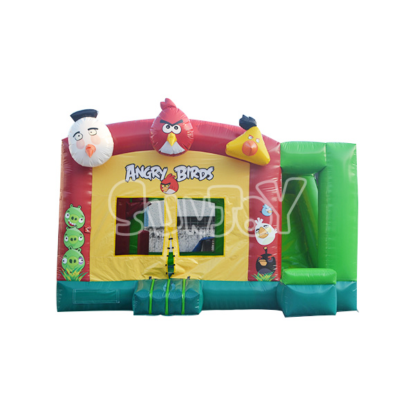 SJ-CO140030 Angry Birds Inflatable Bouncy House Slide Combo