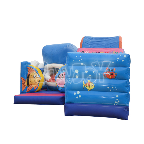 SJ-CO2012036 Inflatable Big Whale Sea Paradise Bouncer Combo