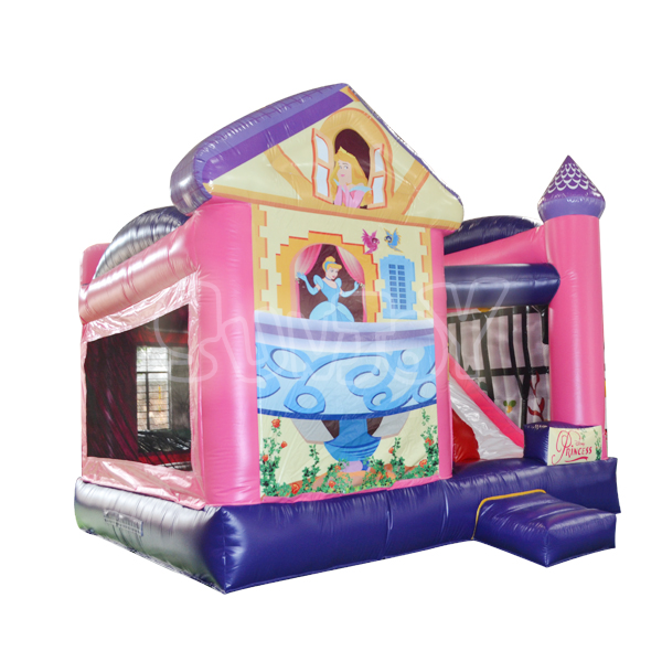 Inflatable Princess Bouncy Castle With Slide SJ-CO12039