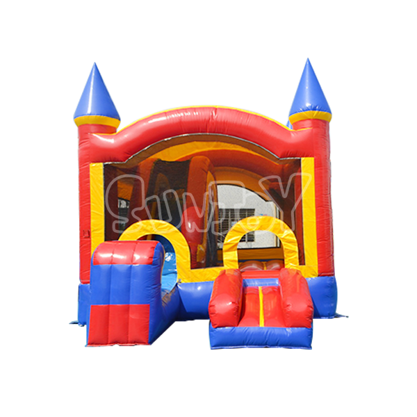 SJ-CO13098 18' Bright Bouncy House With Arched Slide Combo