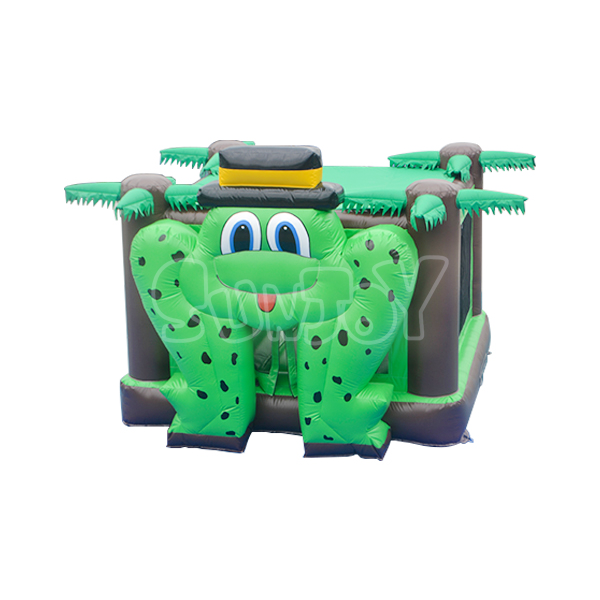 SJ-BO13101 Inflatable Green Frog Jumper With Basketball Hoop