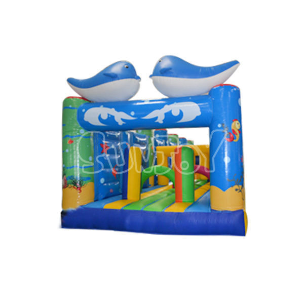 SJ-OB12011 12M Inflatable Ocean Obstacle Course For Kids