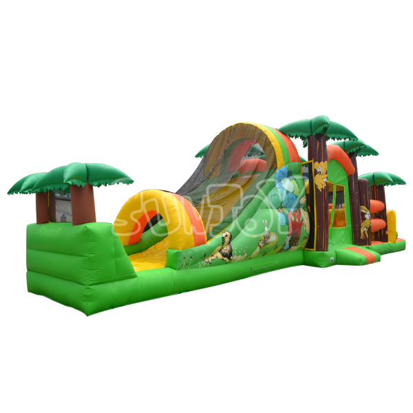 SJ-OB12014 16M Forest Inflatable Obstacle Course Jumper