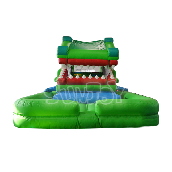 SJ-SL12046 Big Crocodile Inflatable Dry Slide For Sale