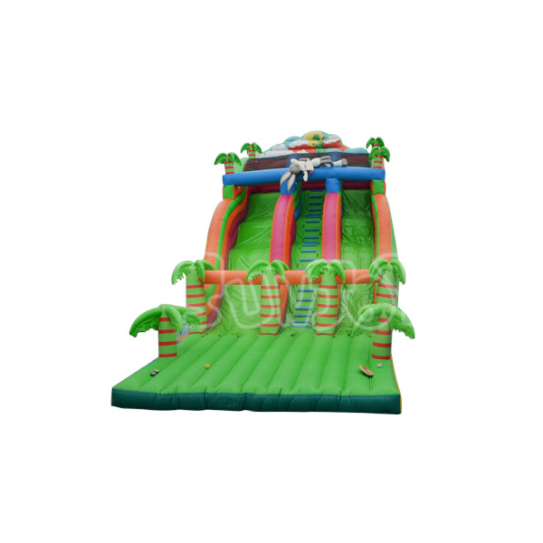 SJ-SL12061 30' Palm Tree Inflatable Slide Three Lanes