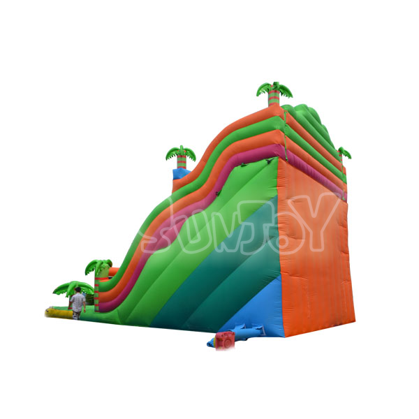 3 Lanes Palm Inflatable Slide