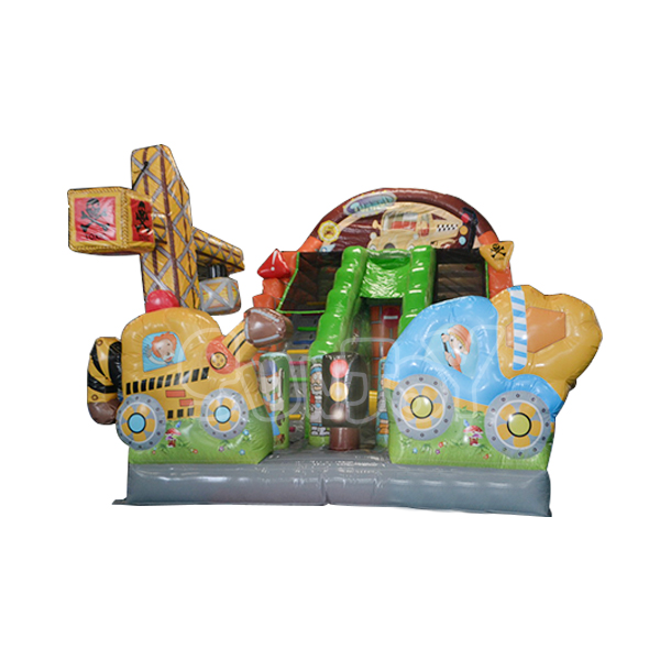 SJ-SL13031 16' Construction Site Inflatable Obstacle Slide