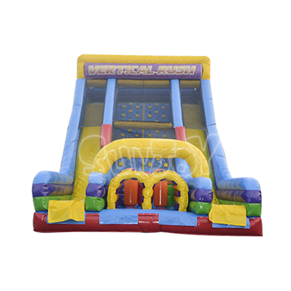 SJ-SL14025 Vertical Rush Inflatable Slide With Climb Wall