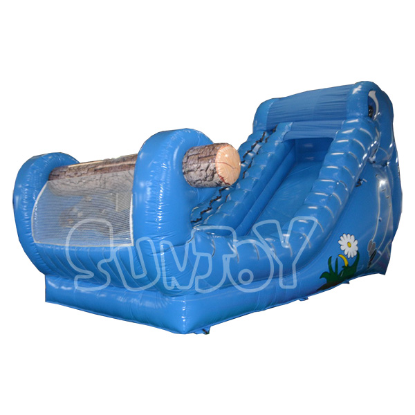 SJ-SL13078 Blue Elephant Inflatable Wet Dry Slide For Sale