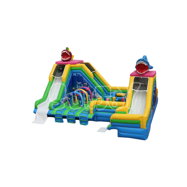 SJ-WSL16028 Inflatable Double Fish Water Slide Bounce House