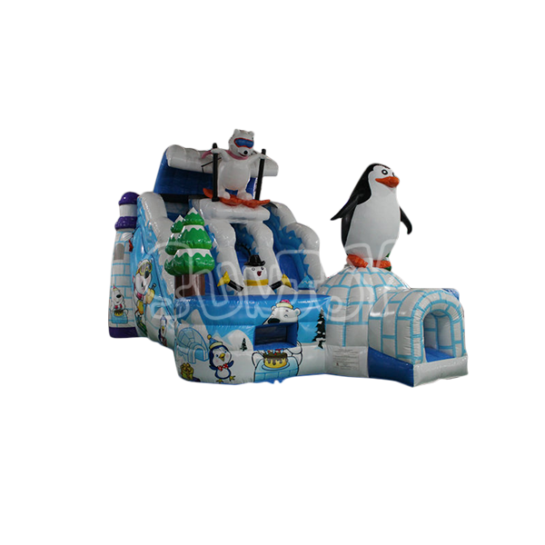 20' Snow Theme Inflatable Slide