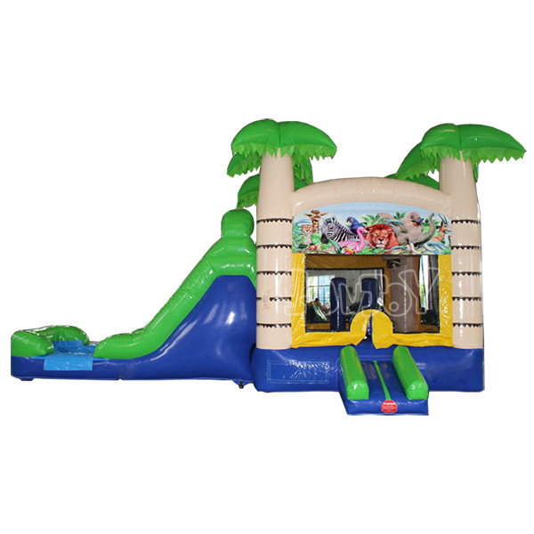 SJ-CO16018 Inflatable Palm Tree Bouncer Water Slide Combo