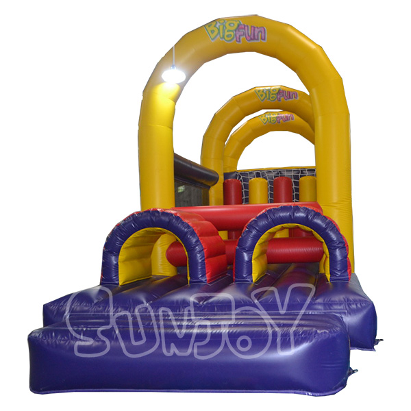SJ-OB12018 Inflatable Obstacle Course With Climbing Net
