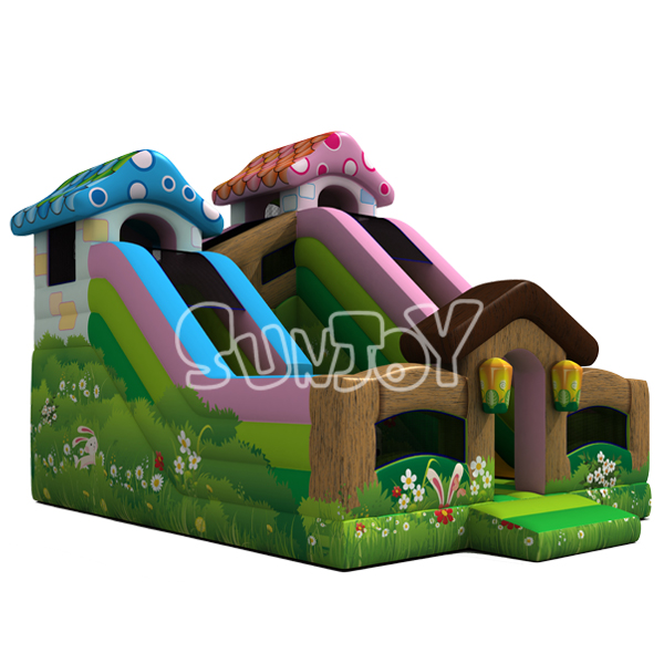 Rabbit Grass Inflatable Slide Bounce House Combo SJ-NCO005