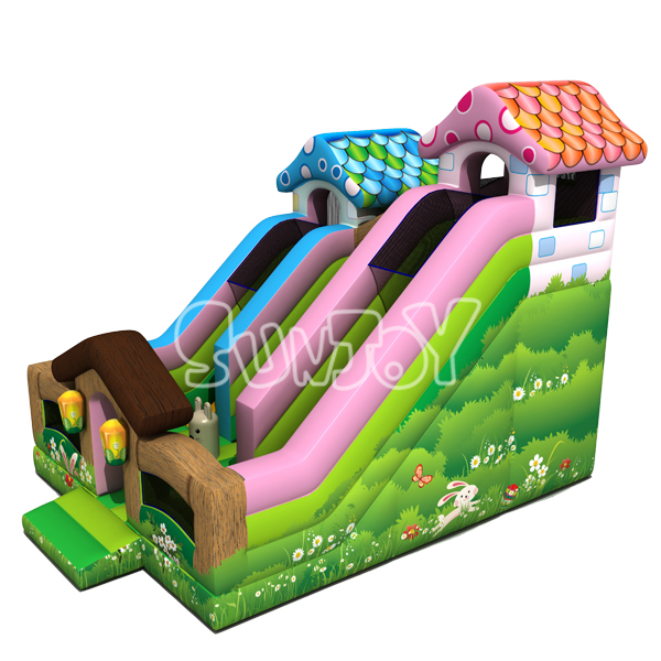 Rabbit Grass Inflatable Slide Jumper