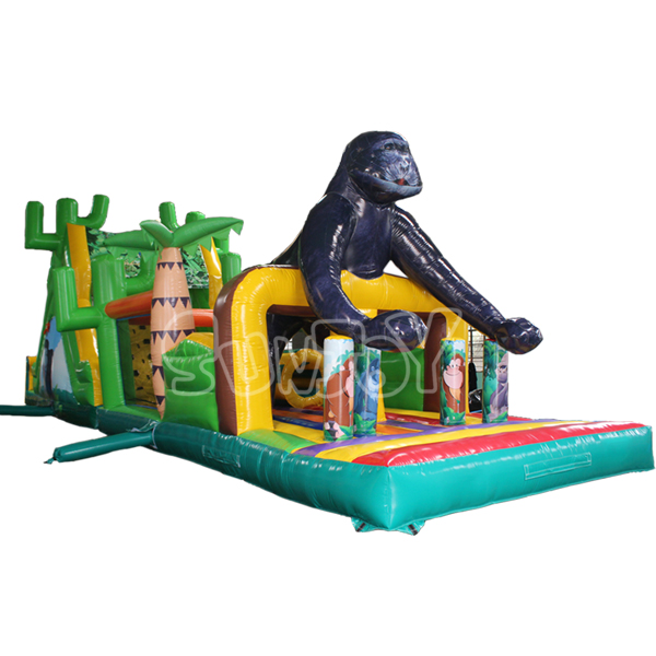 56' Gorilla Inflatable Obstacle Course For Kids SJ-OB17012