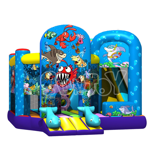Ocean Theme Combo Inflatable Jumper With Slide SJ0881
