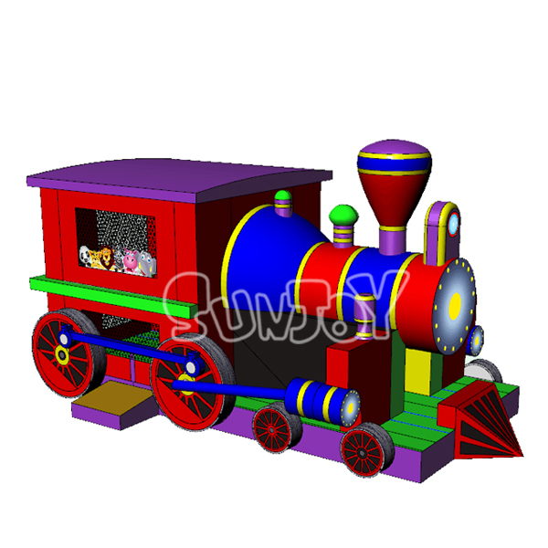 Animal Train Bounce House Combo New Design SJ-NAP010