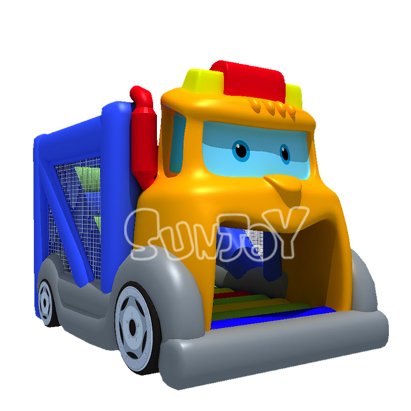 Cartoon Truck Bouncer Moonwalk Jump House For Sale SJ0888