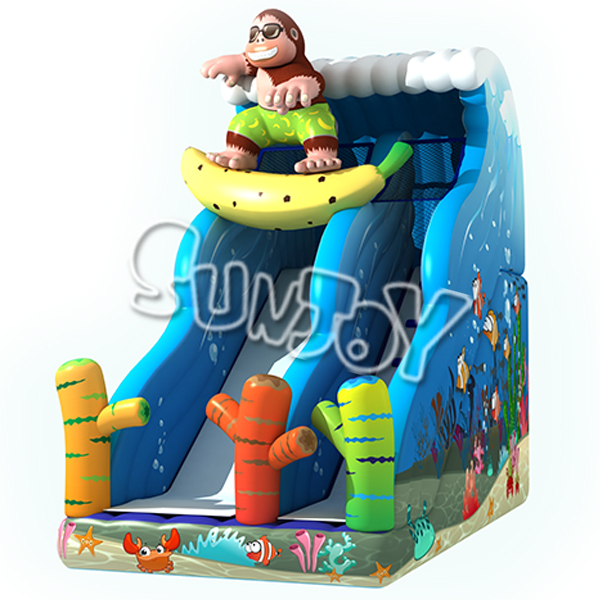18' Monkey Banana Surfing Inflatable Slide New Design SJ0006