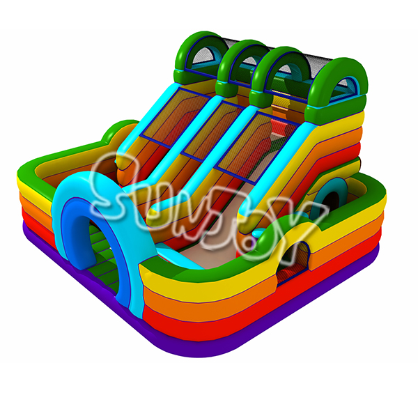 18' Rainbow Inflatable Slide Playground New Design SJ0010