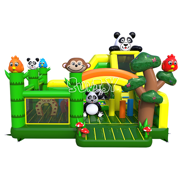 Panda Bounce House Slide With Ball Pit Combo New Design SJ-NCO1202
