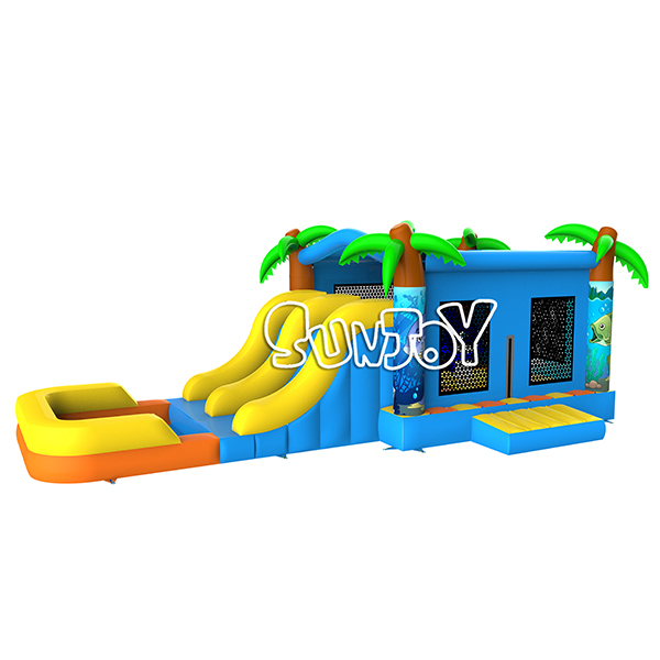 Underwater Bounce House With Water Slide Combo New Design SJ-NCO181211