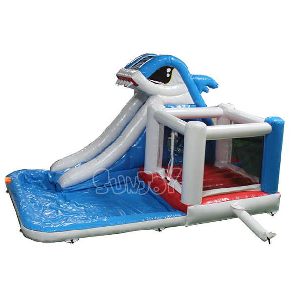 Inflatable Shark Water Slide Park