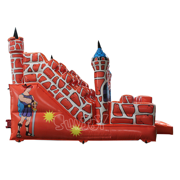 Orange Castle Inflatable Slide