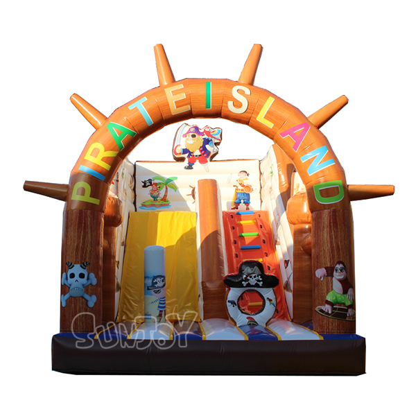 Commercial Pirate Island Inflatable Slide For Sale SJ-SL18017
