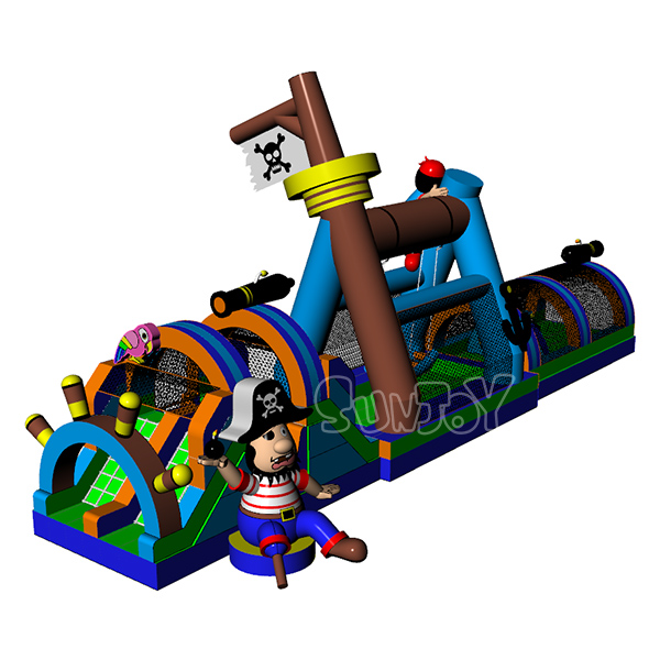 3Pcs Inflatable Pirate Obstacle Course New Design SJ-NOB19002