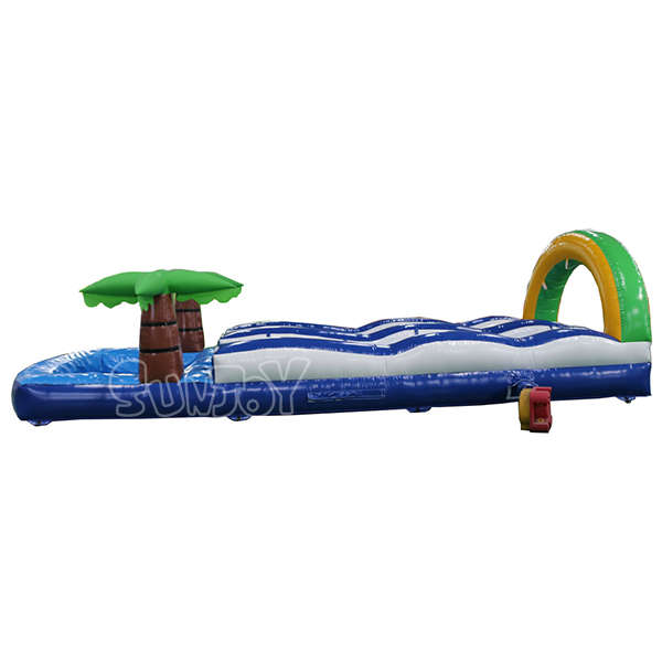 Inflatable Palm Tree Slip N Slide Duble Lane With Pool SJ-NS17001