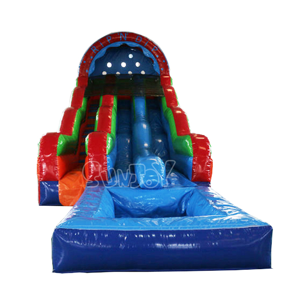 17FT Waved Inflatable Water Slide With Splash Pool SJ-WSL16006