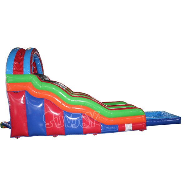 17FT Waved Water Slide With Pool